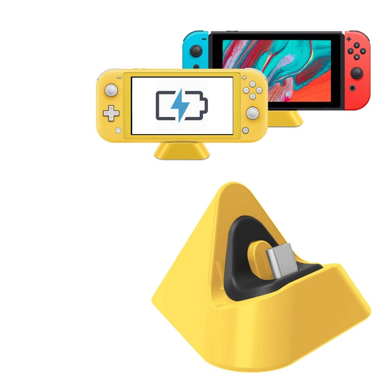 FANPL Charging Dock for Nintendo Switch Lite, Charging Stand Station Compatible with Nintendo Switch (Yellow) - Image 1